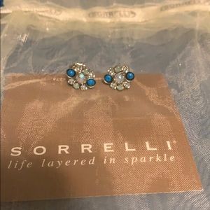 Sorrelli Caribbean blue cluster earrings